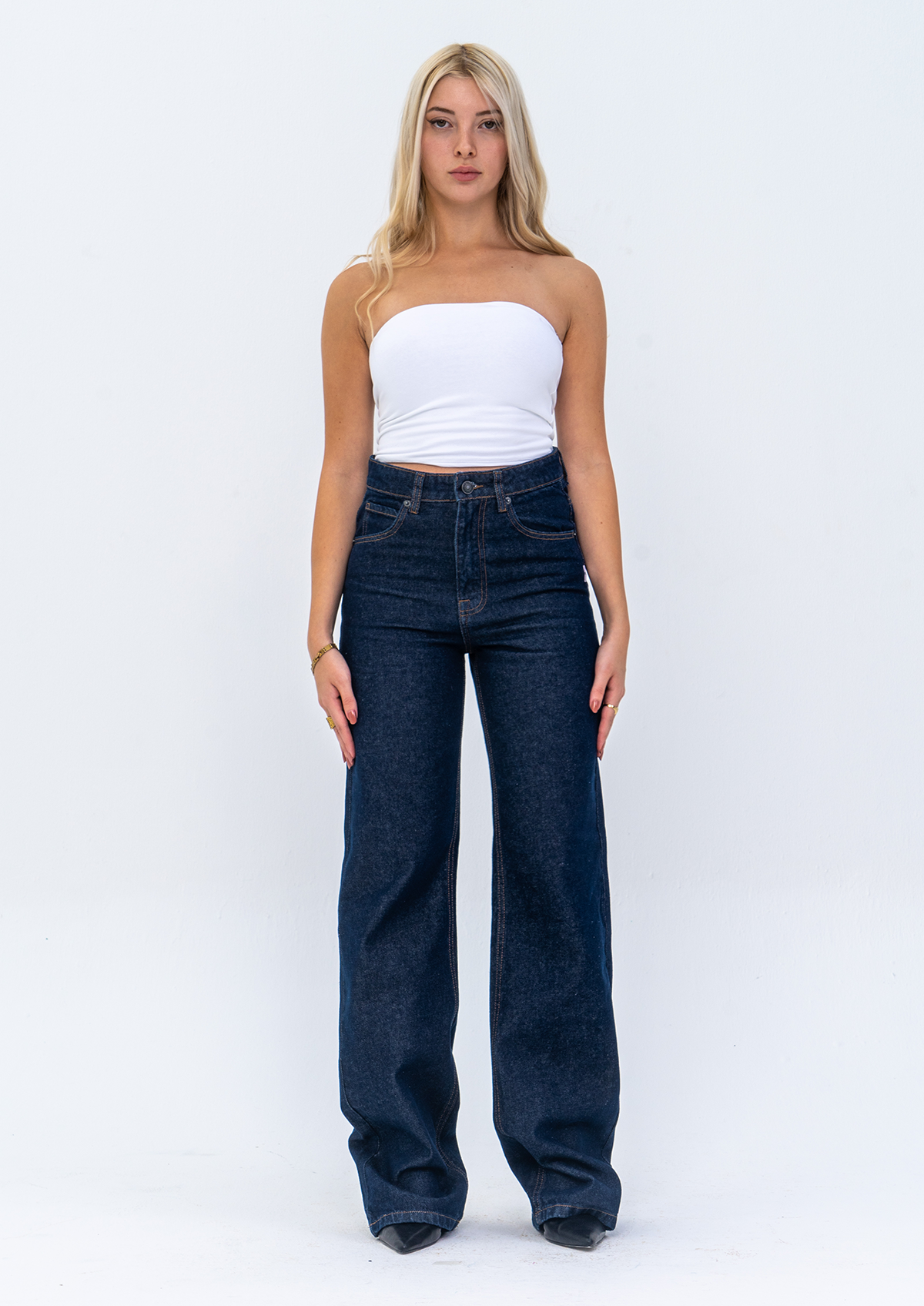 Raw Straight Leg Jeans