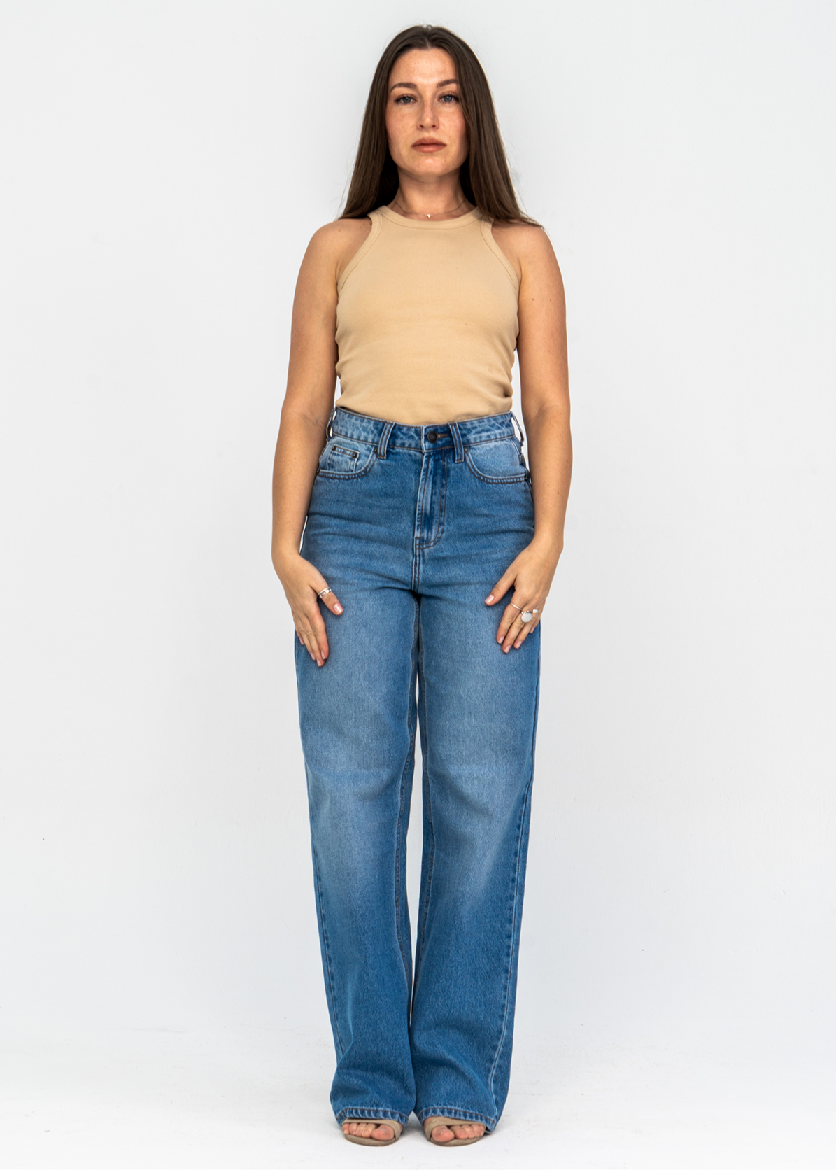 High Rise Wide Leg Jeans