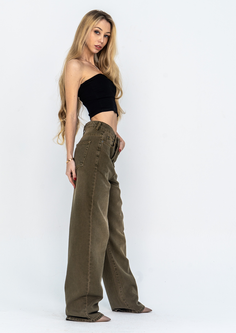 Tinted Wide Leg Jeans