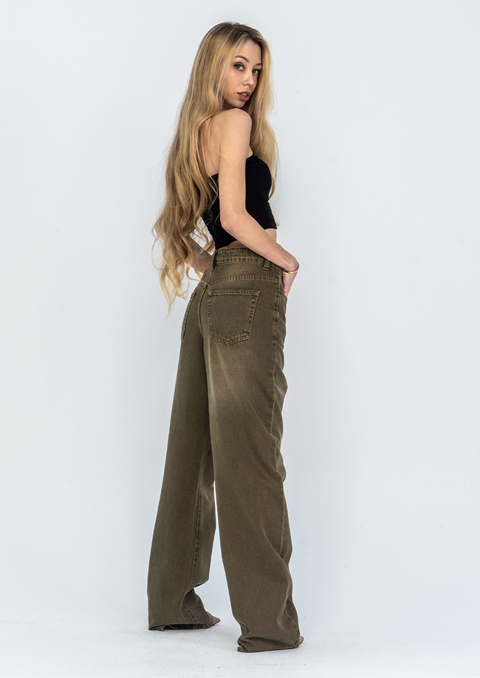 Tinted Wide Leg Jeans