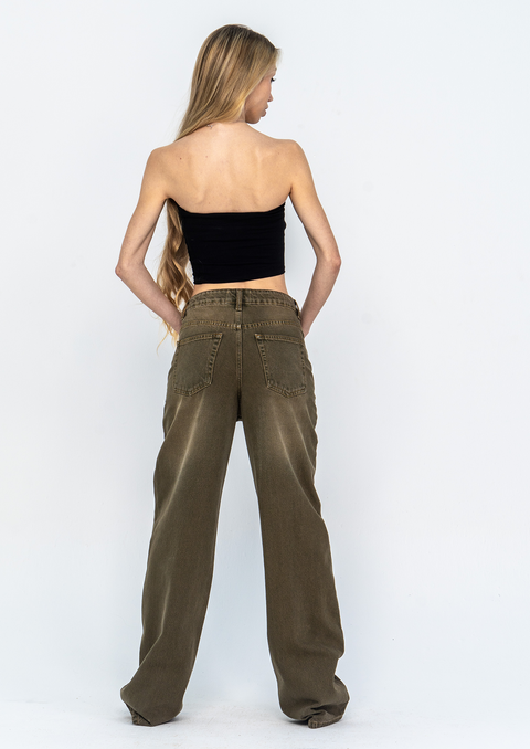 Tinted Wide Leg Jeans