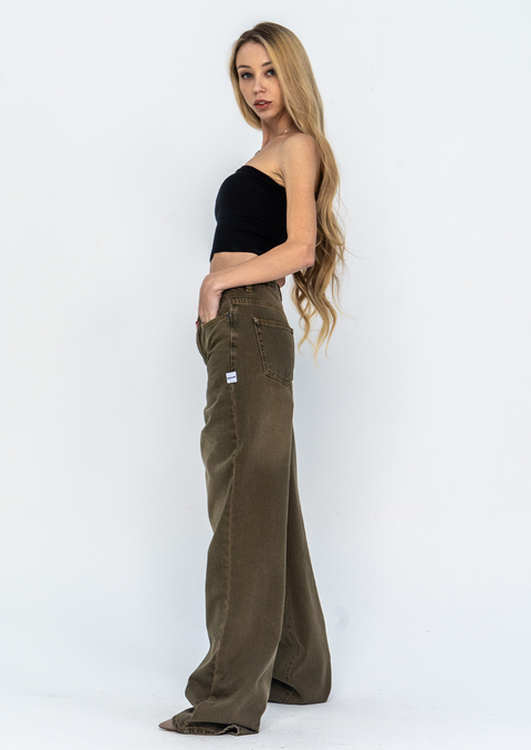 Tinted Wide Leg Jeans