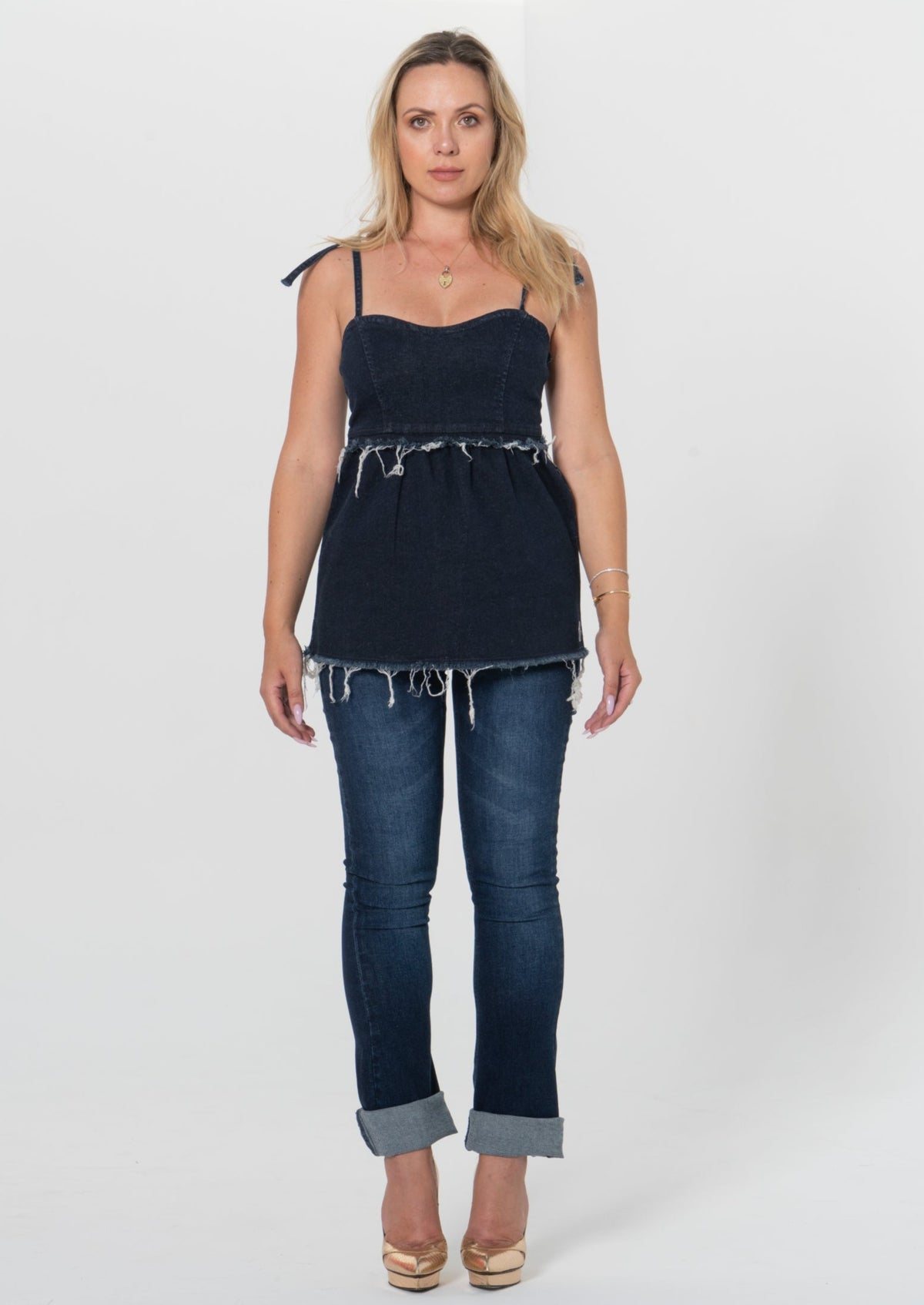 Frayed Seam Jeans