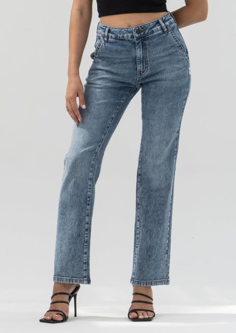 Side Pocket Straight Fit Jeans