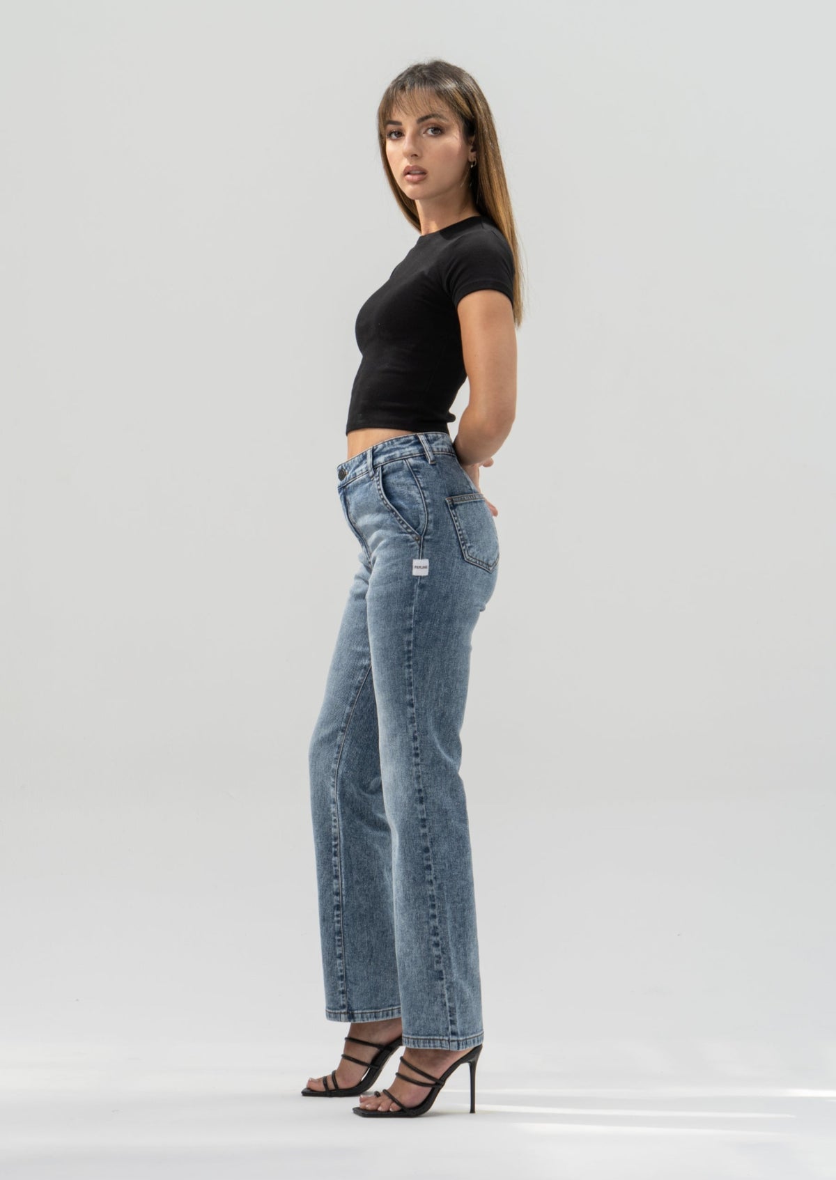 Side Pocket Straight Fit Jeans