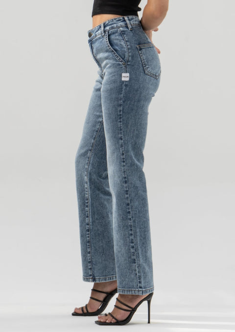 Side Pocket Straight Fit Jeans