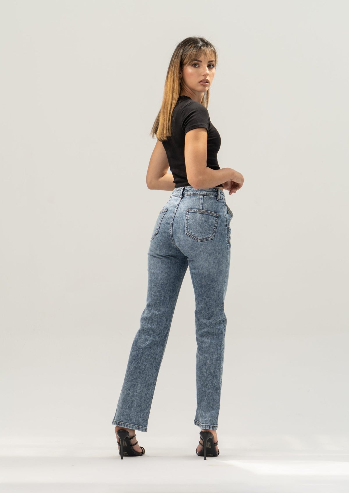 Side Pocket Straight Fit Jeans