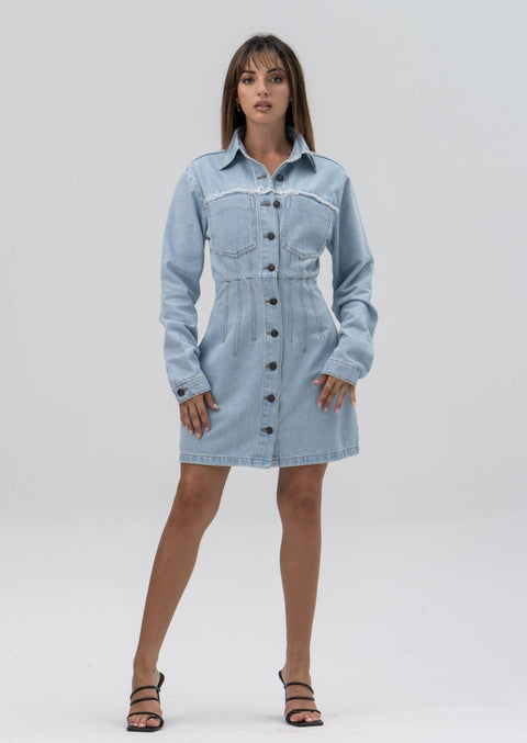 Long Sleeve Denim Dress