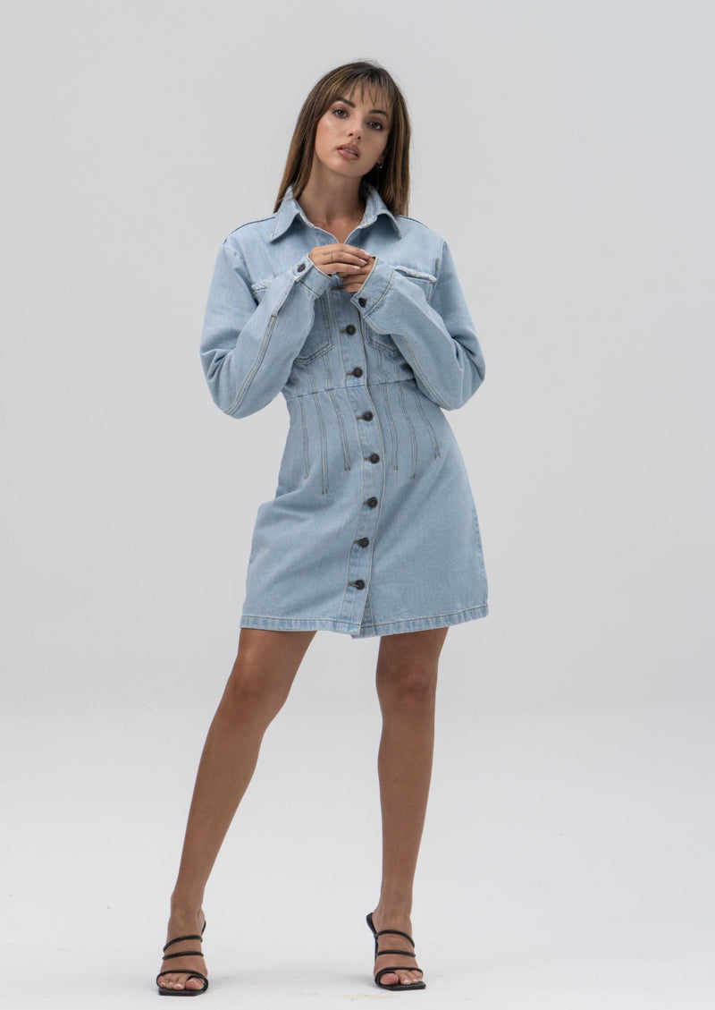 Long Sleeve Denim Dress