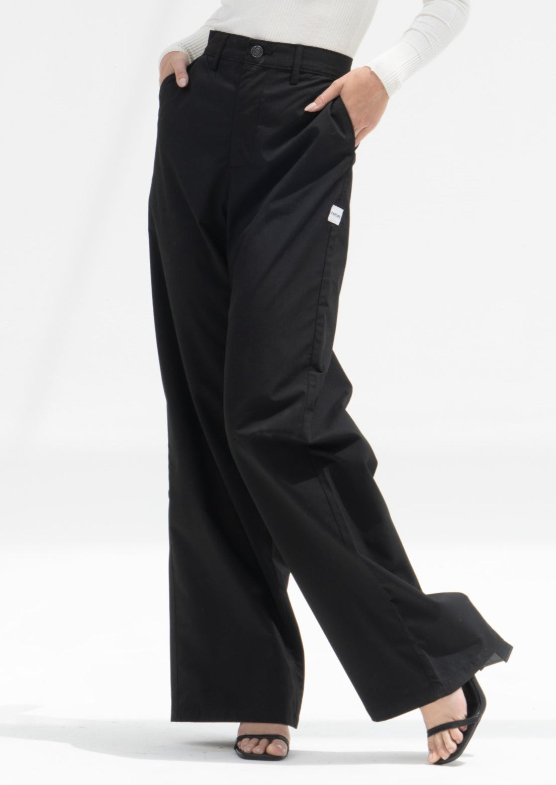 Black Wide Leg Trousers