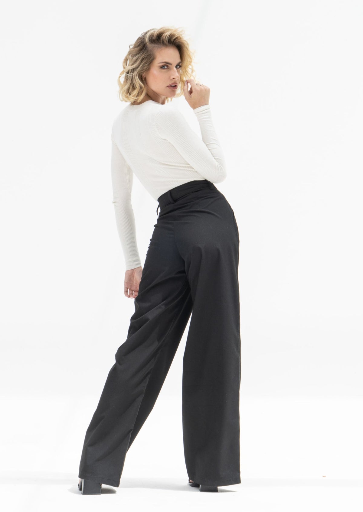 Black Wide Leg Trousers