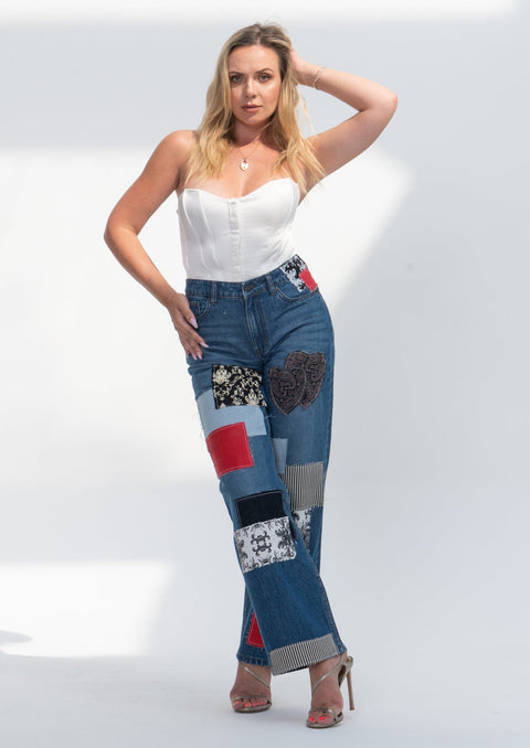 80's Patchwork Jeans