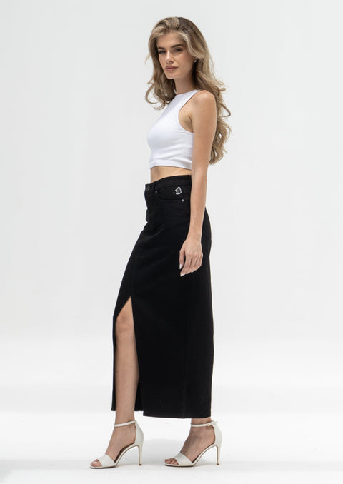 Long Front Slit Skirt