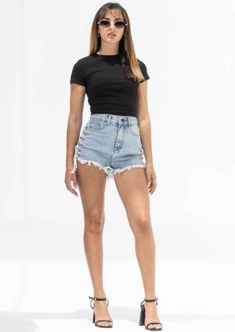 Lace Up Shorts