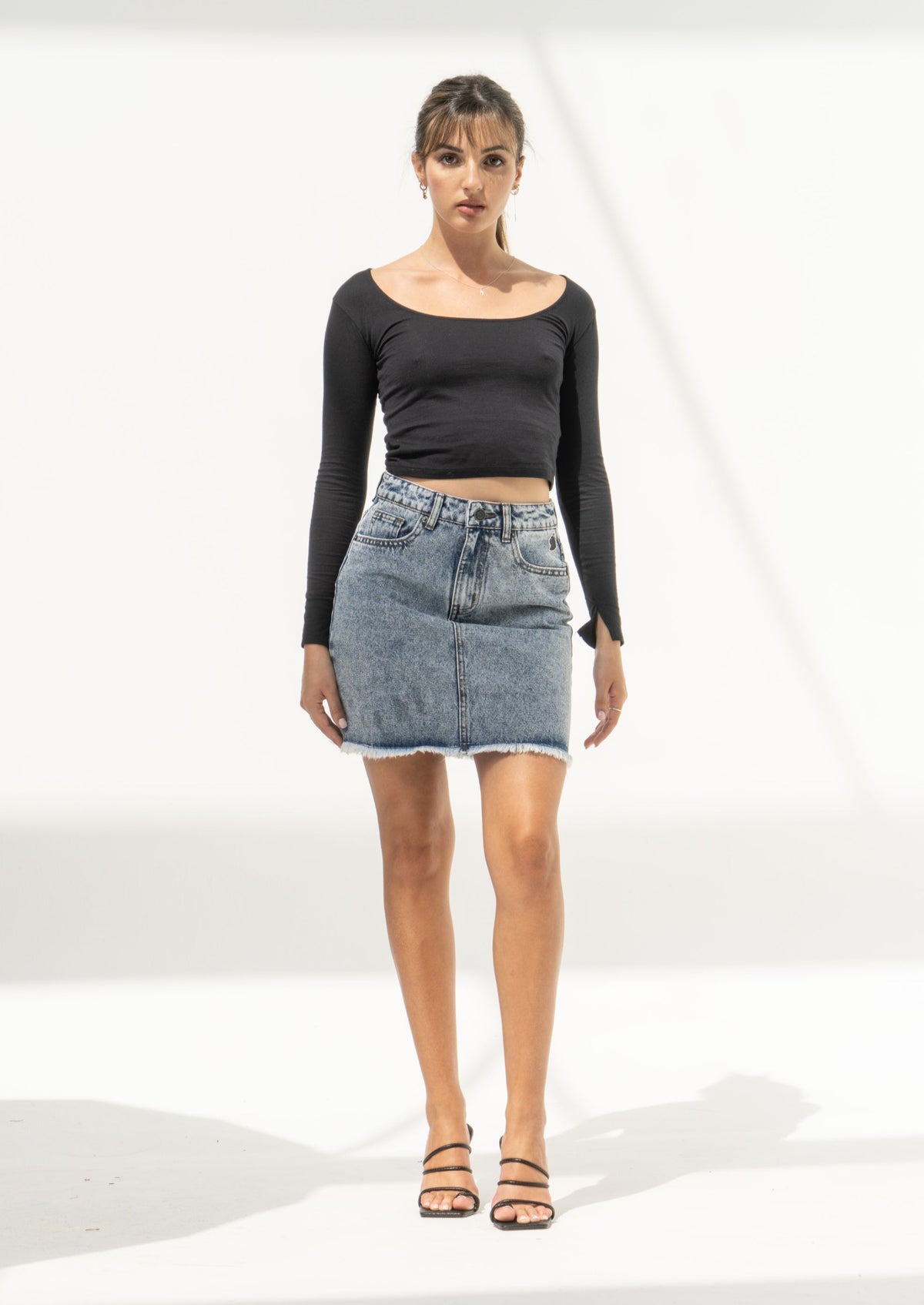 Raw Hem Skirt