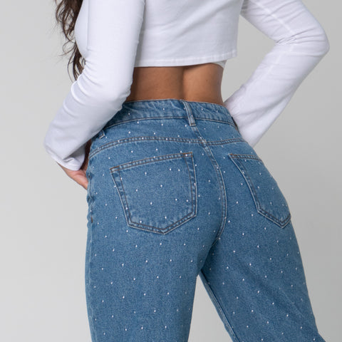 Asymmetric Straight Fit Jeans