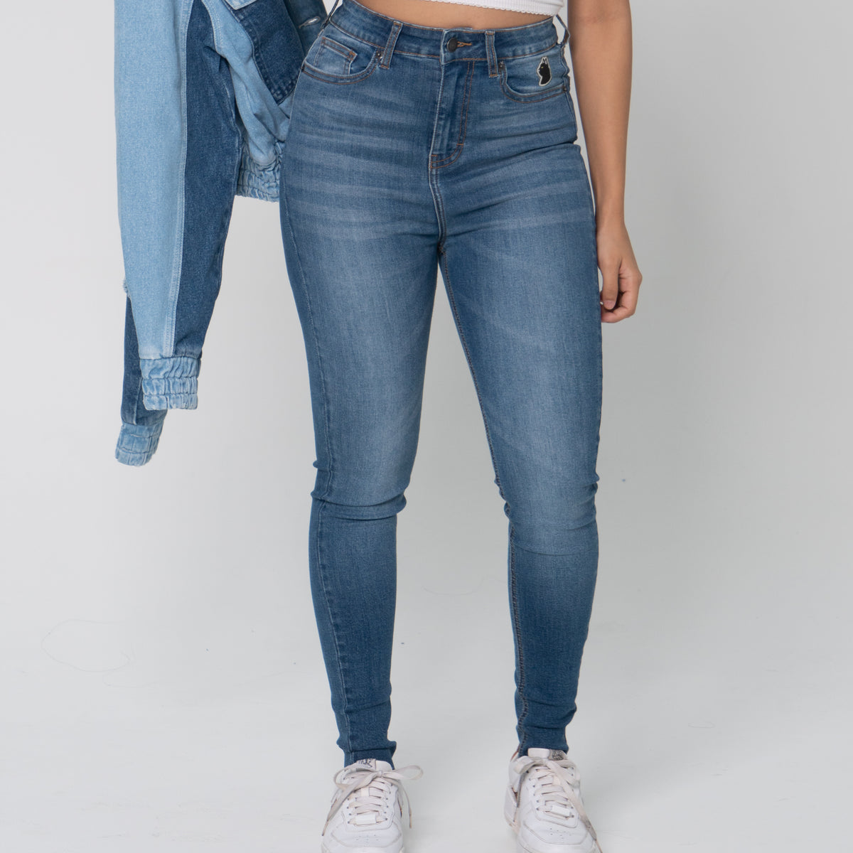 Mid Blue Skinny Jeans