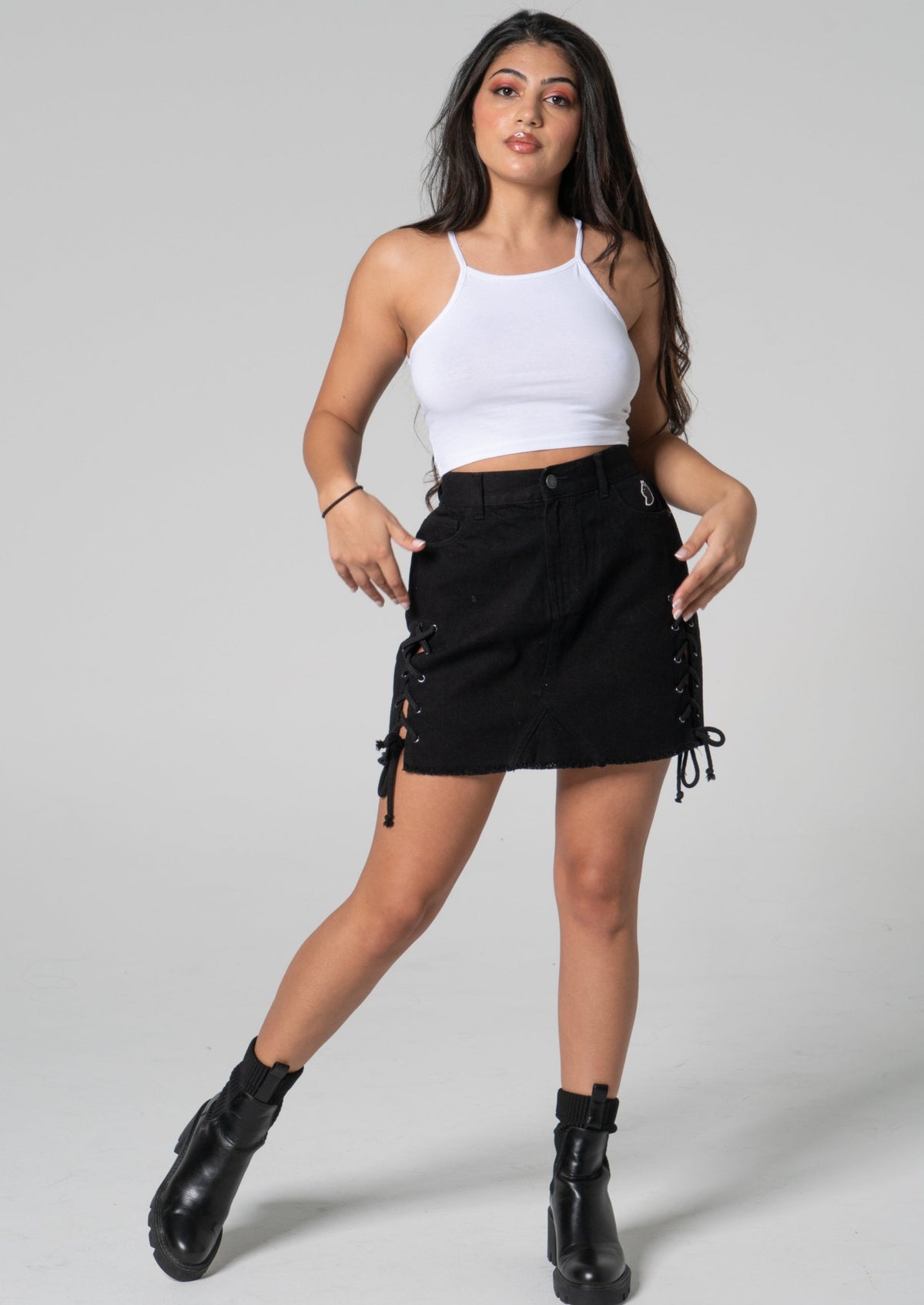 Lace Up Skirt