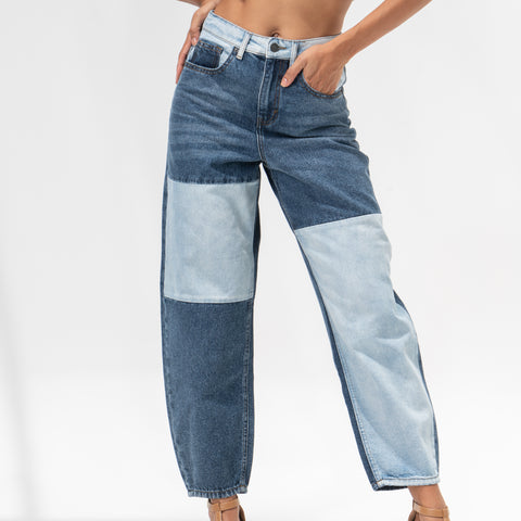 Patchwork Mom Jeans