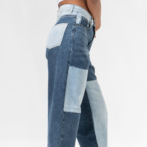 Patchwork Mom Jeans