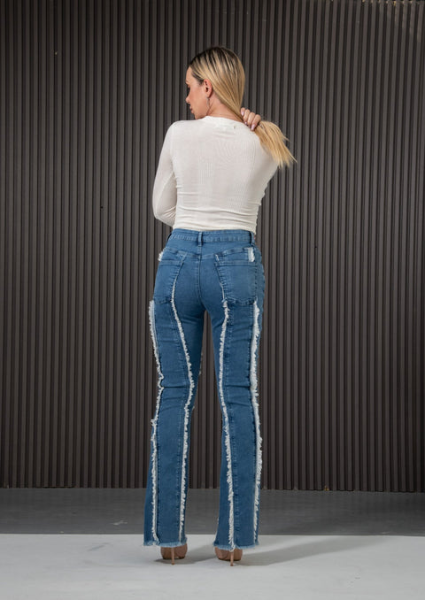 Frayed Seam Jeans