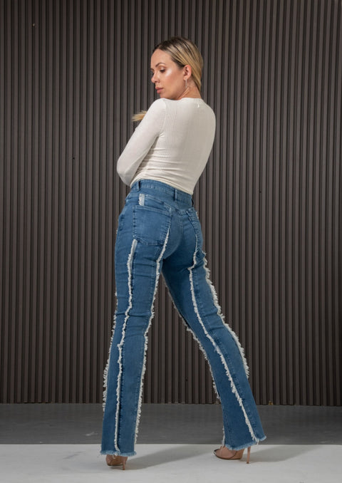 Frayed Seam Jeans