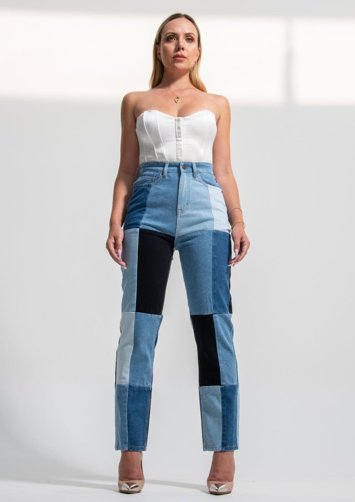 Upcycled Patchwork Jeans