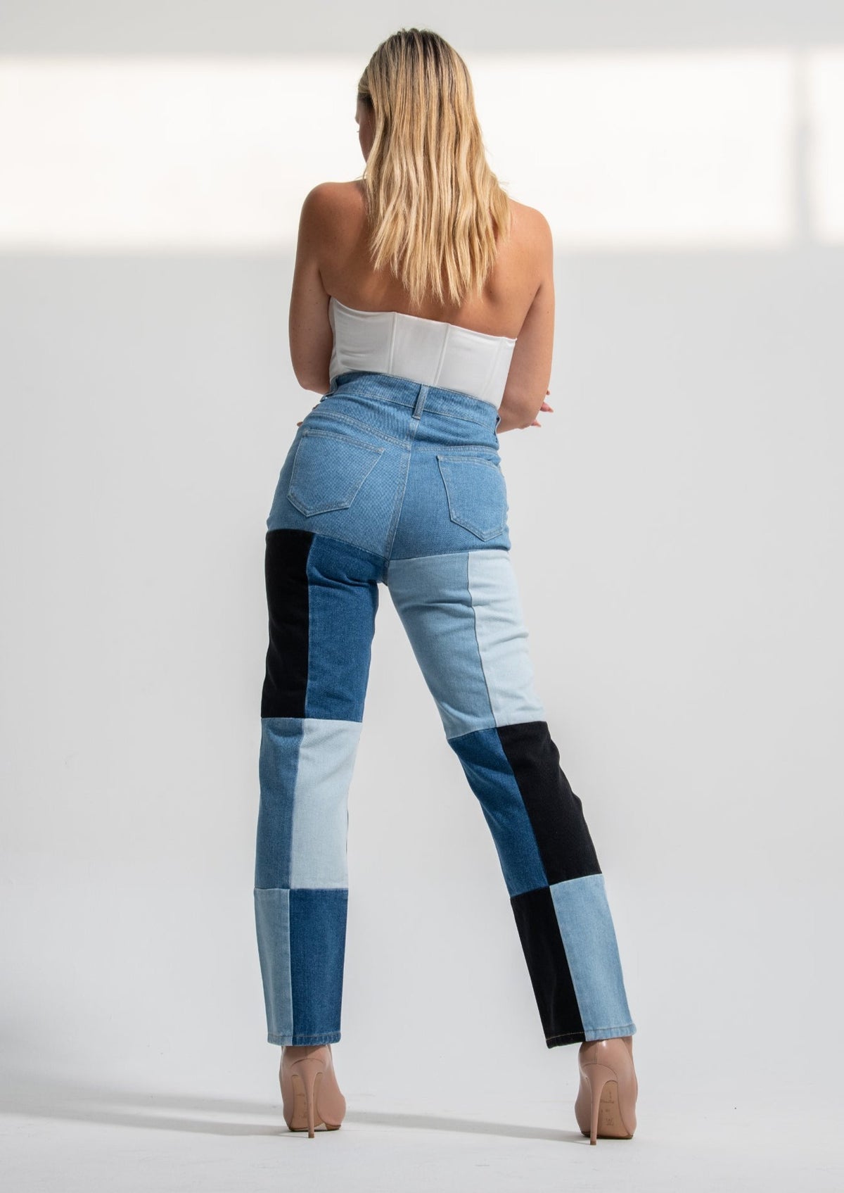 Upcycled Patchwork Jeans