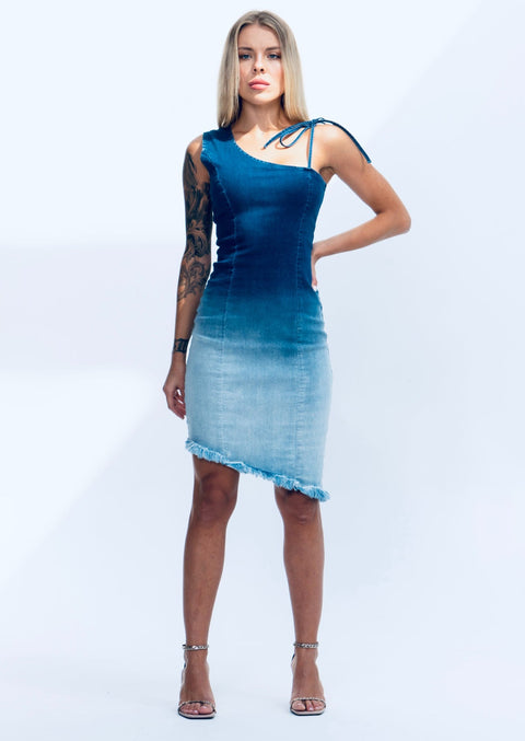 Ombre Denim Dress